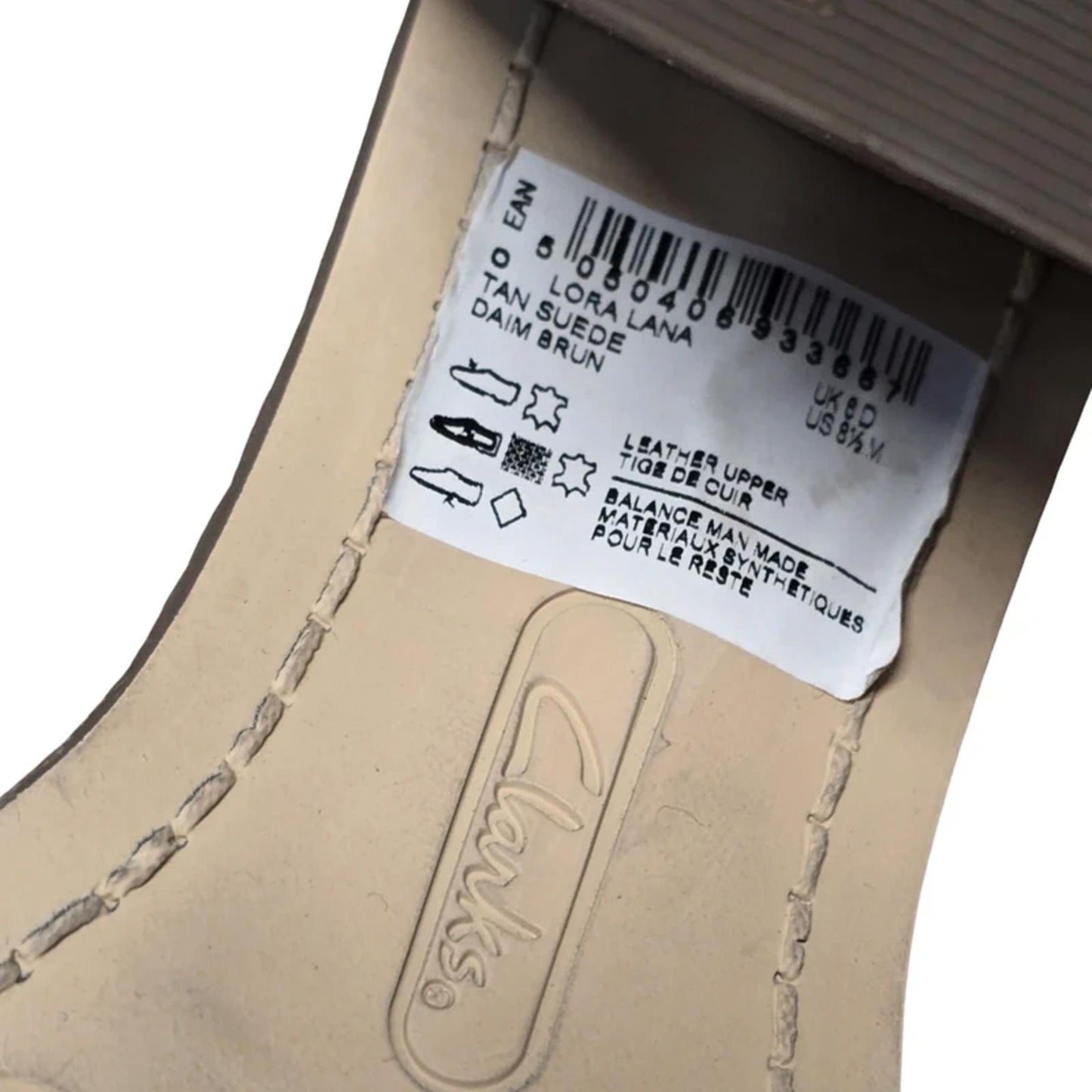 Clarks Narrative Ankle Boots Light Brown Size 8 Block Heel New