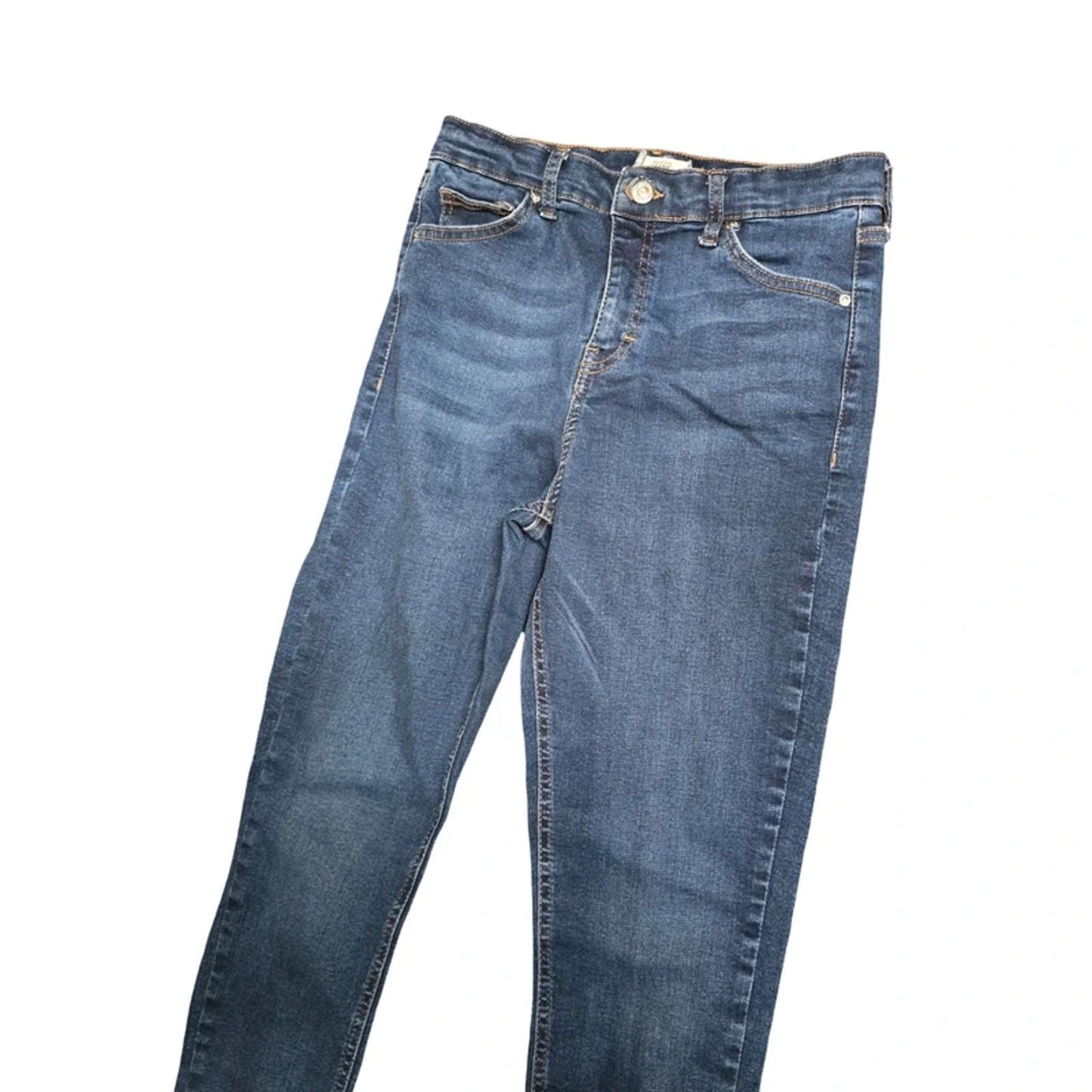 Topshop Moto Skinny Jeans Blue Size W30 L32 High Waist Size 10-12