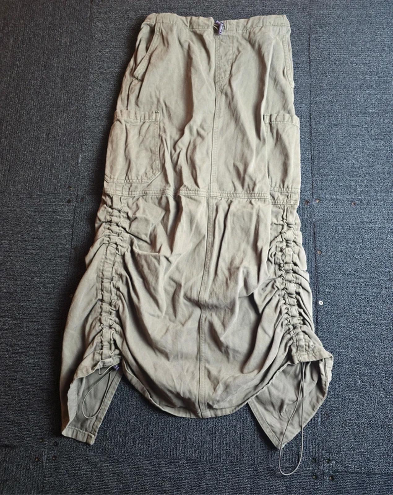 Stradivarius Khaki Cargo Skirt XS Size 6/8 Utility Drawstring Midi