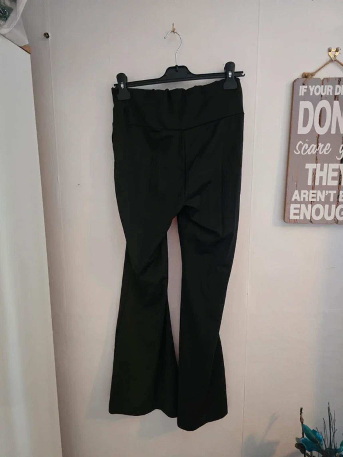 Shein Ladies Black Bodycon Flared Trousers Size L Size 10-12