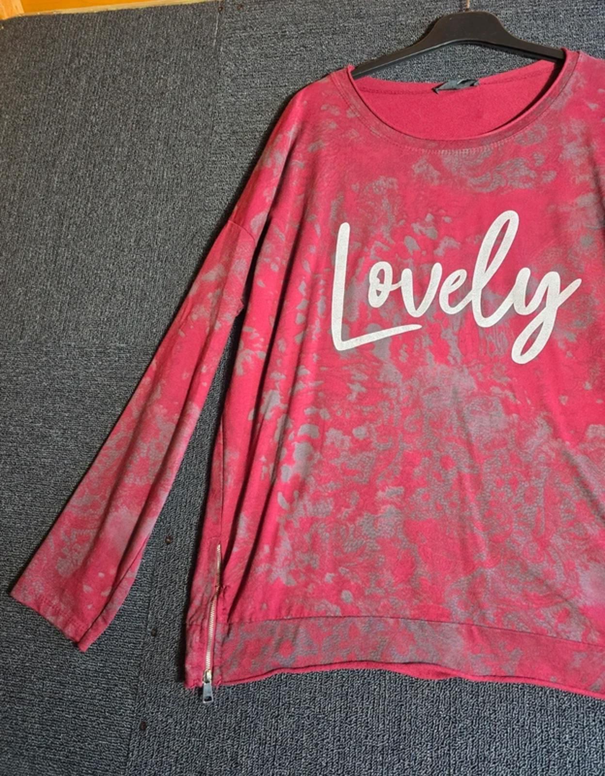 New Collection Red Lightweight Jumper Free Size Long Sleeve Casual Top