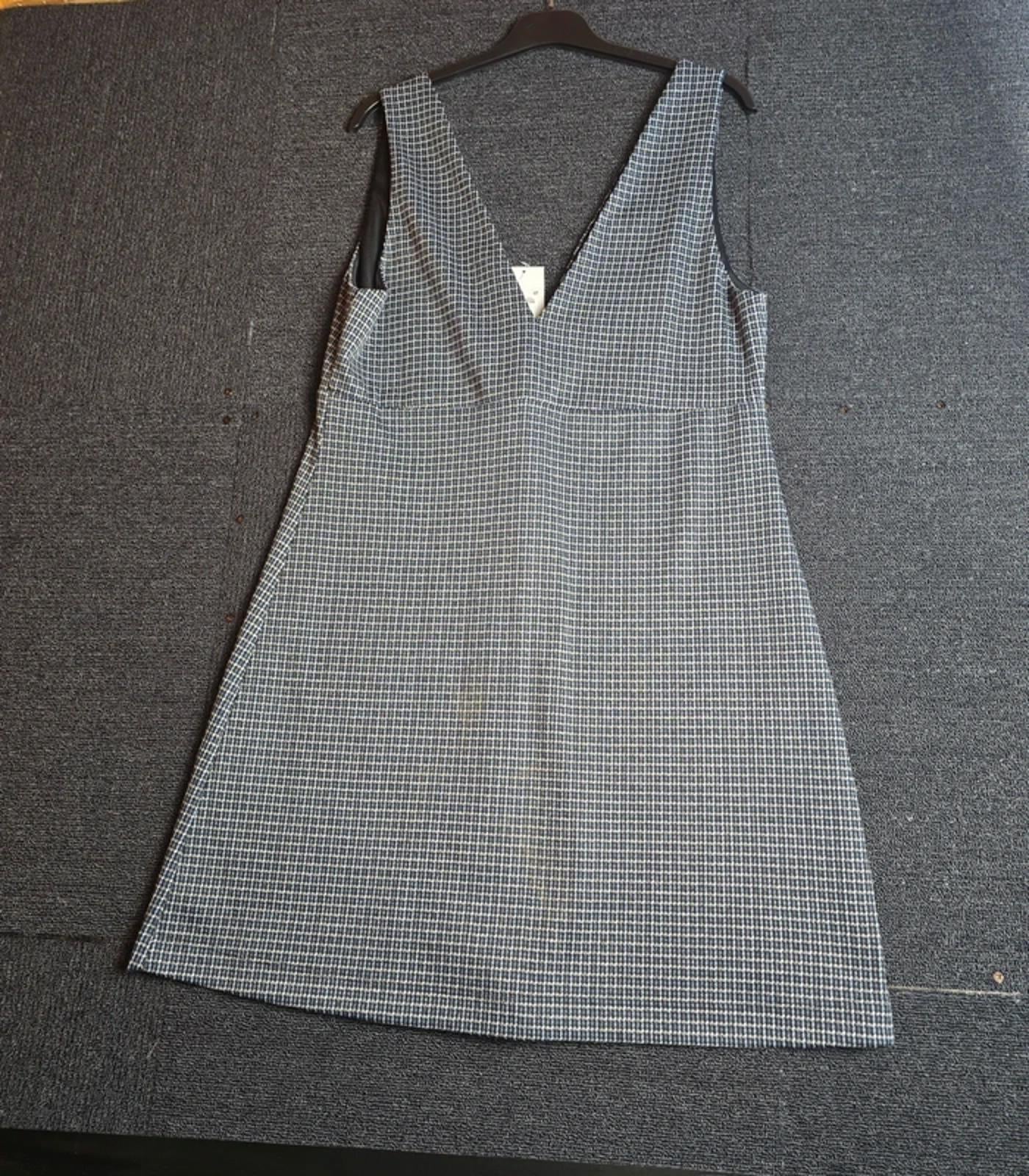 George Checked Pinafore Dress Black/Navy NWT Size 12 (14) RRP £16