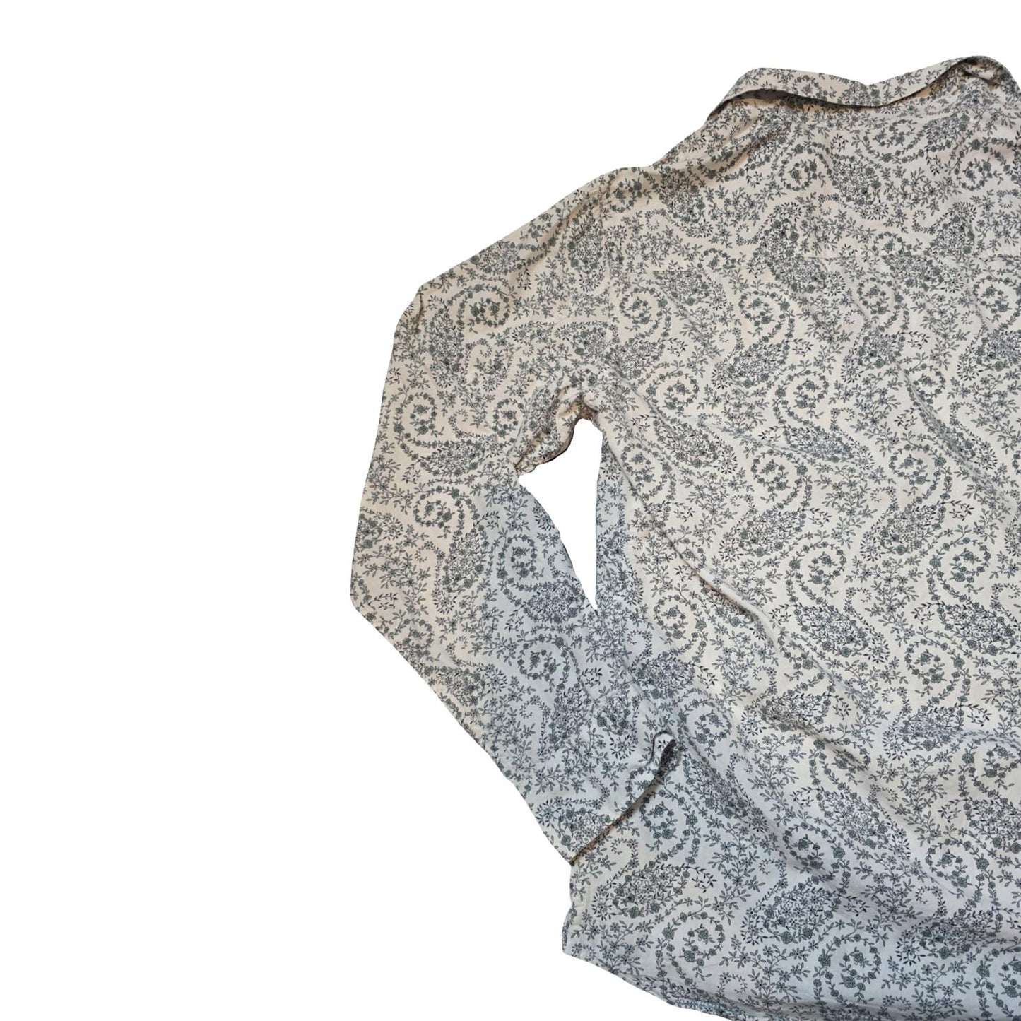 Monsoon Notting Hill White Green Floral Shirt – Men’s M Cotton