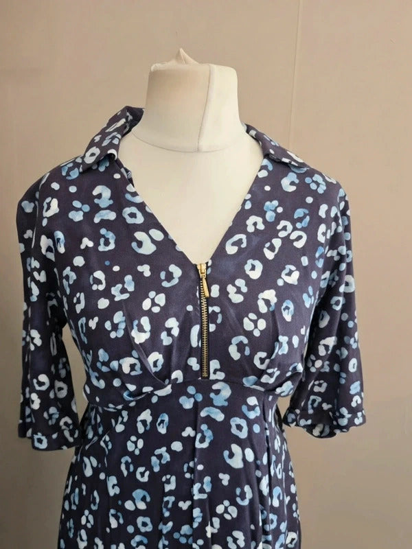 NWT Isabella Oliver Navy Animal Print Halesworth Maternity Dress Size 3  6-8