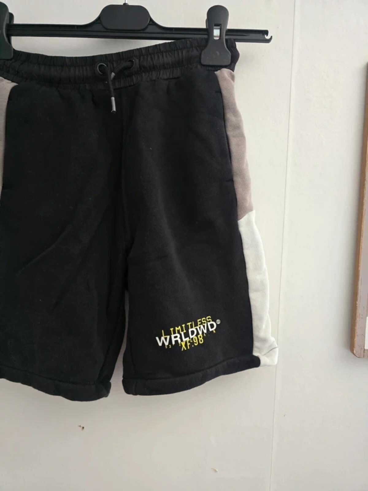 Matalan Boys Black, Grey & White Colorblock Graphic Shorts Age 11 Years
