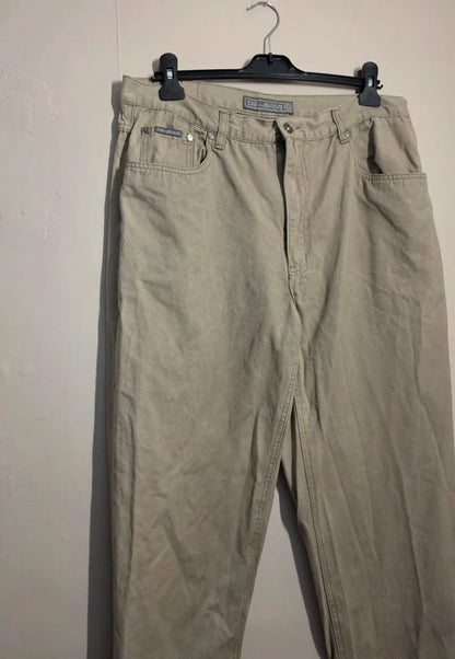 D2 Jeans Men's Cream Straight Leg Jeans W36 Short