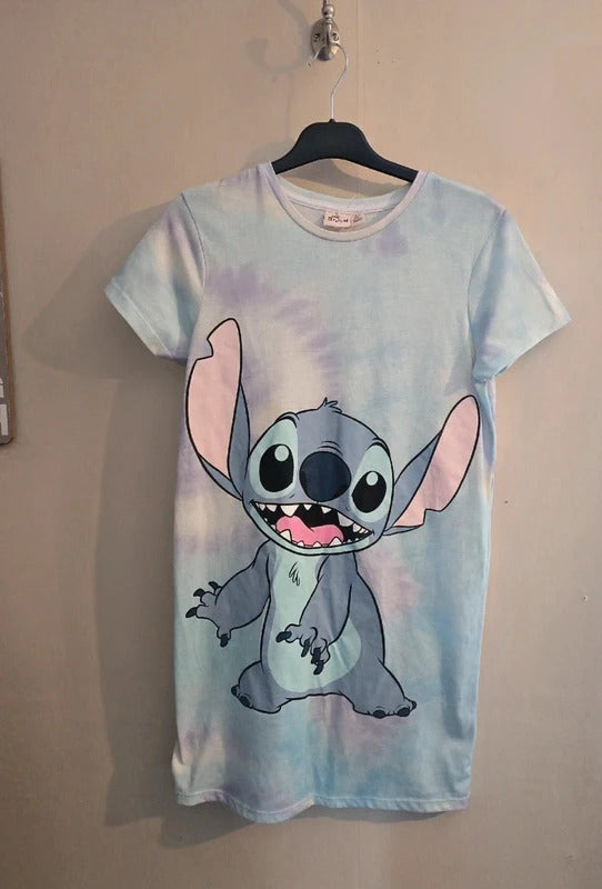 Primark Disney Lilo & Stitch Blue & Purple Tie Dye Nightie Size 11-12 Years