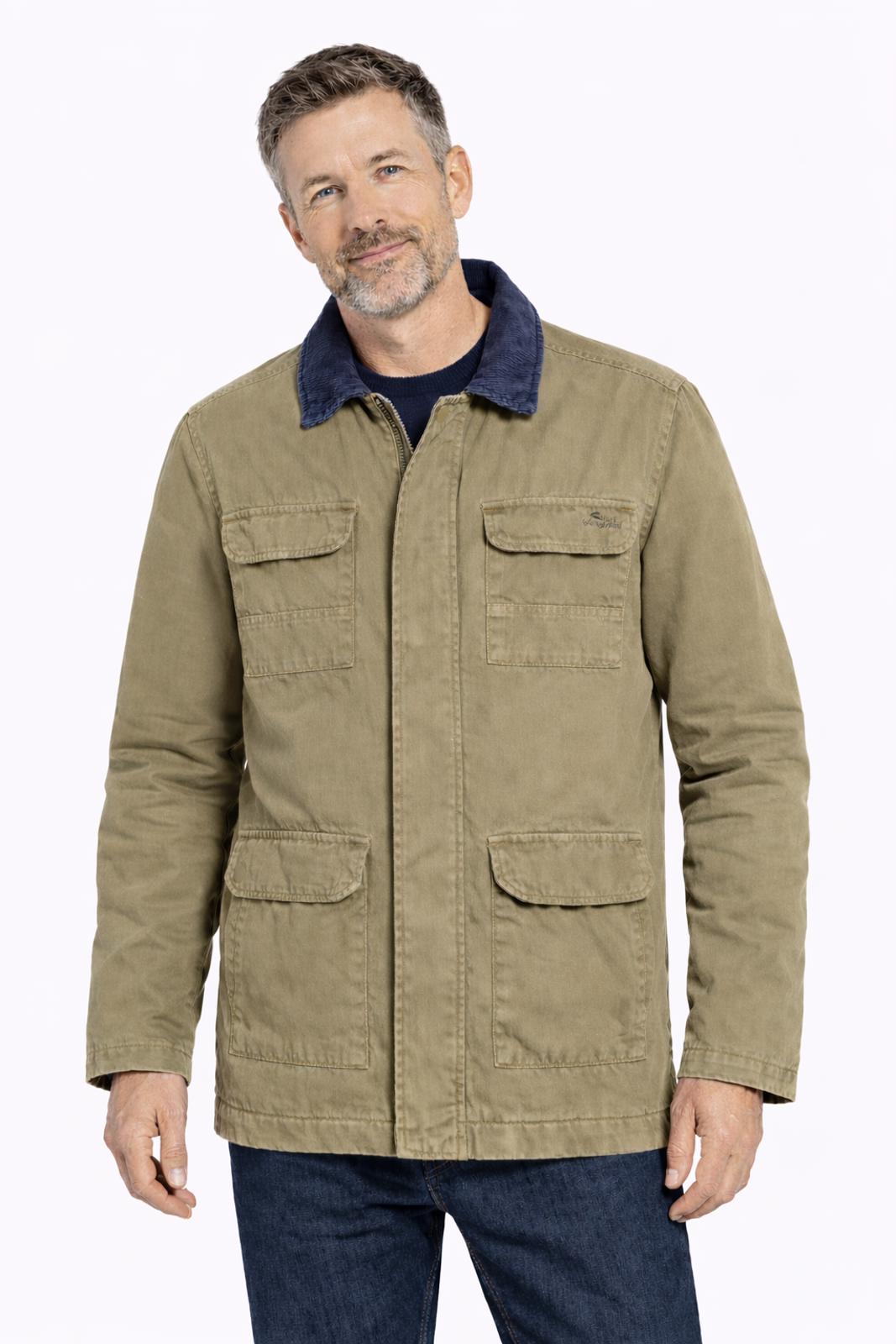 Weird Fish Men’s Khaki Utility Jacket Size S Cotton Field Coat