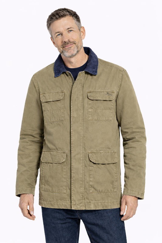 Weird Fish Men’s Khaki Utility Jacket Size S Cotton Field Coat