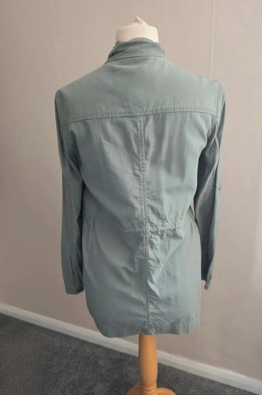 Thought Khaki Lightweight Lyocell Cotton Utility Jacket Size 10