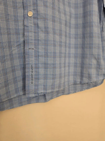 GANT Elliot Gant Tribute Blue White Checked Long Sleeve Shirt Men's L