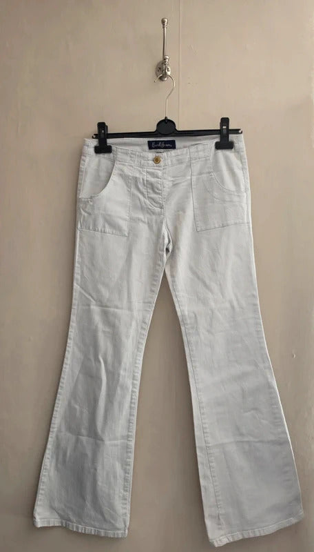 Earl Jean White Mid-Rise Flared Leg Jeans W27 Size 8