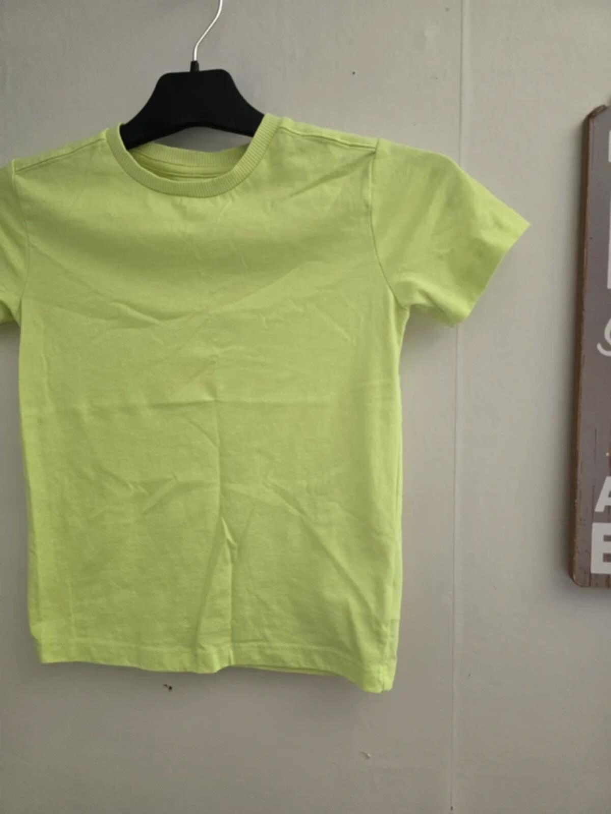 Next Boys Bright Lime Green Crew Neck Essential T-Shirt Age 5 Years