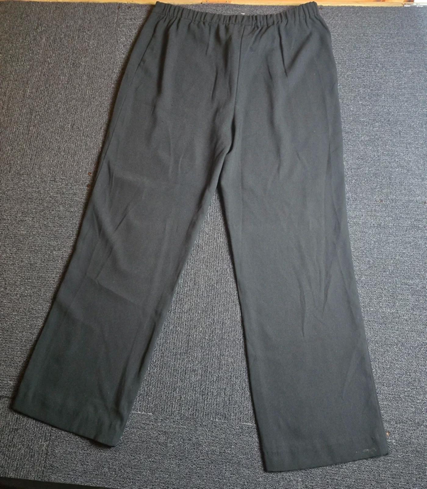 East Black High Waist Flared Work Trousers Size 14