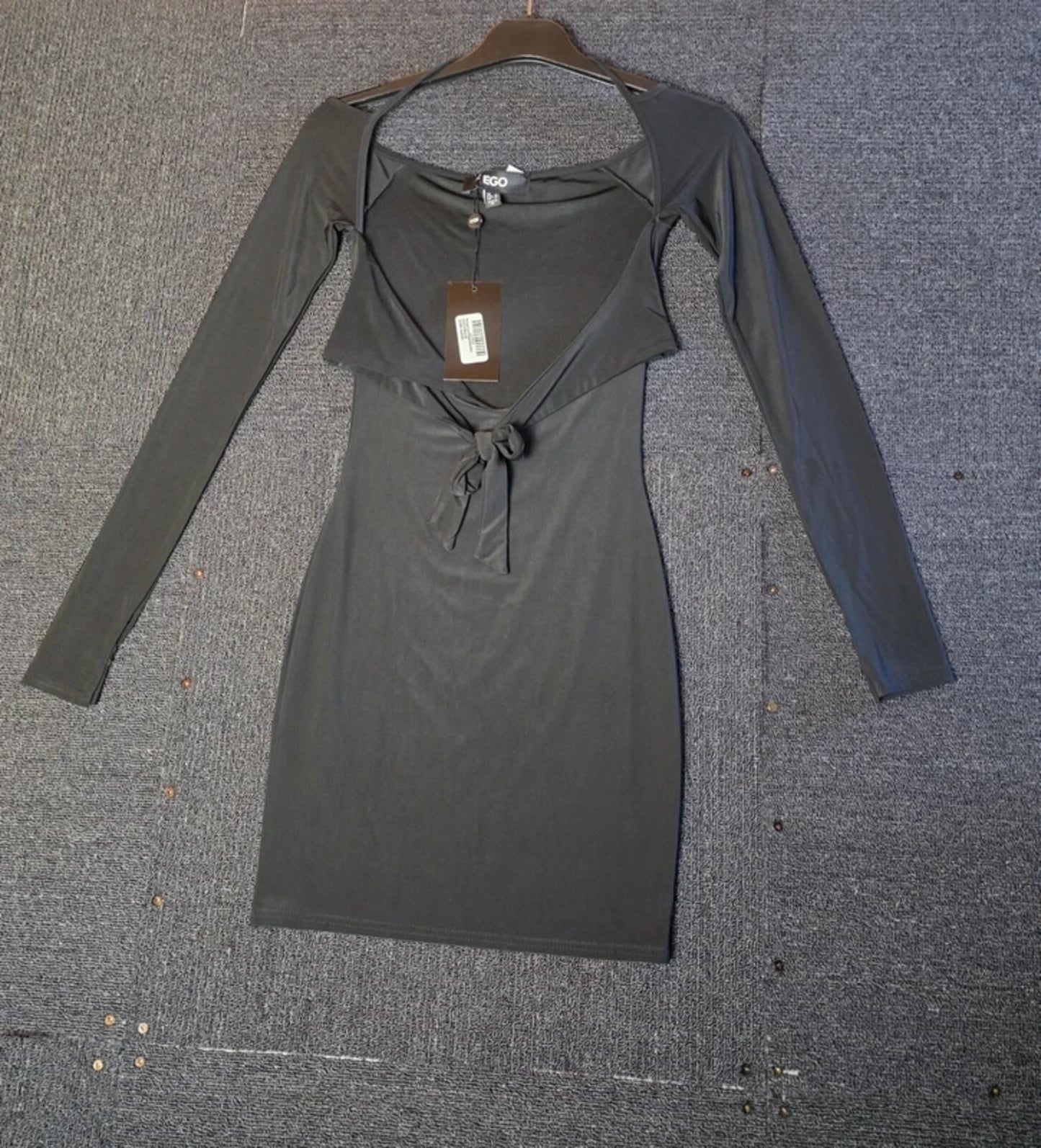 EGO black bodycon cut out mini dress size 6 NWT