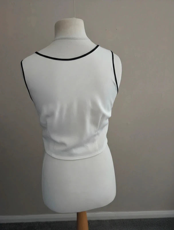 Coast 'Adrian' Mono Bow Crop Top Size 12 NWT