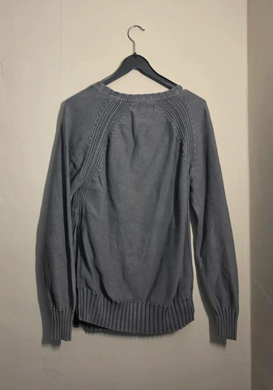 Replay Men's Grey Cotton Knit Long Sleeve Jumper Size M