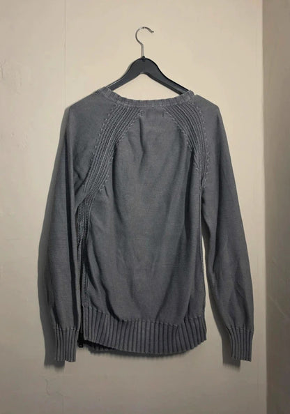Replay Men's Grey Cotton Knit Long Sleeve Jumper Size M