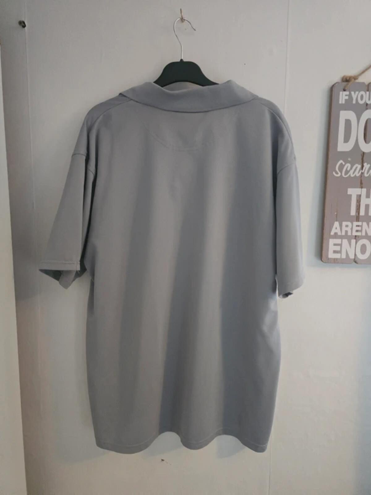 Henbury Men's Light Grey Short Sleeve Polo Top Size XXL