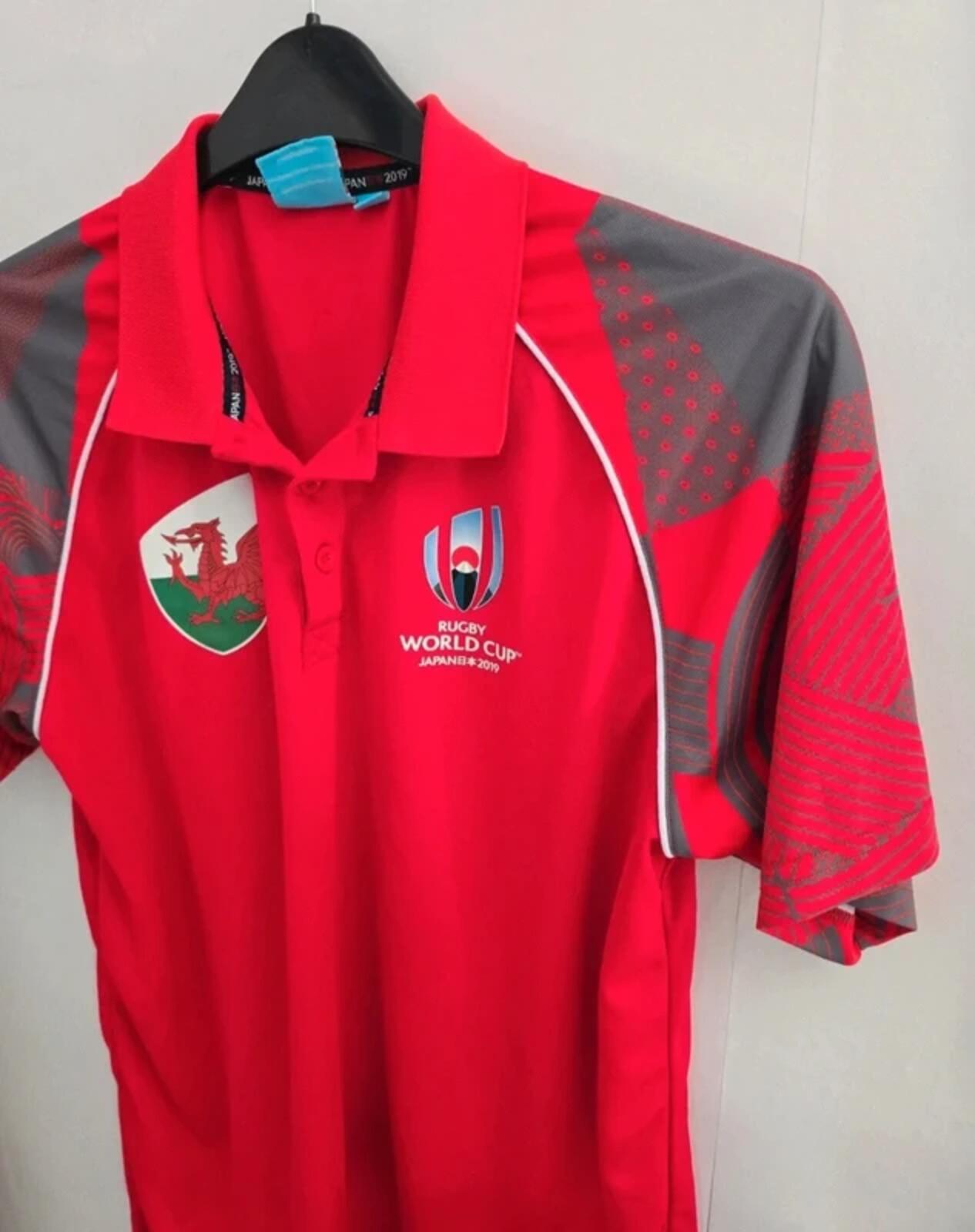 Official Wales Rugby World Cup Japan 2019 Polo Shirt Size XL