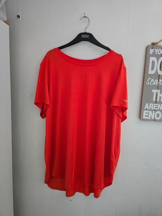 New With Tags Matalan Orange Relaxed Short-Sleeve Gym T-Shirt XL 20-22