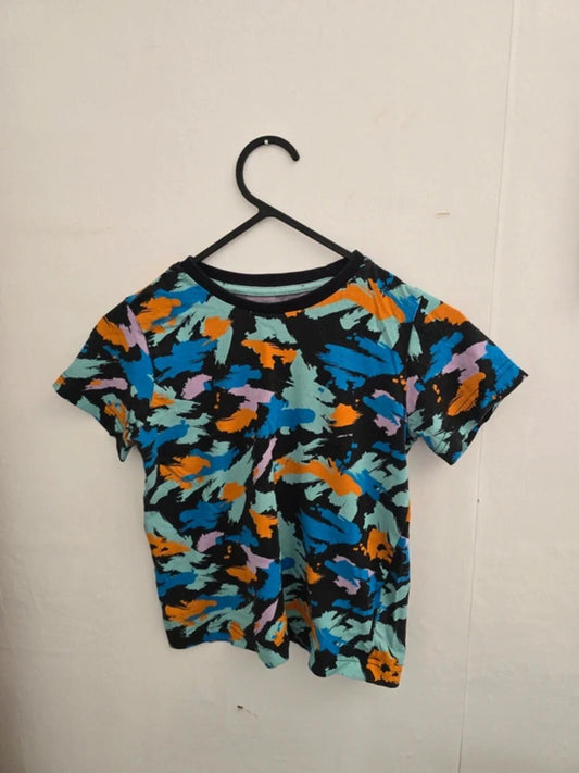 Matalan Boys Multicoloured Striped Cotton T Shirt Age 8 Year