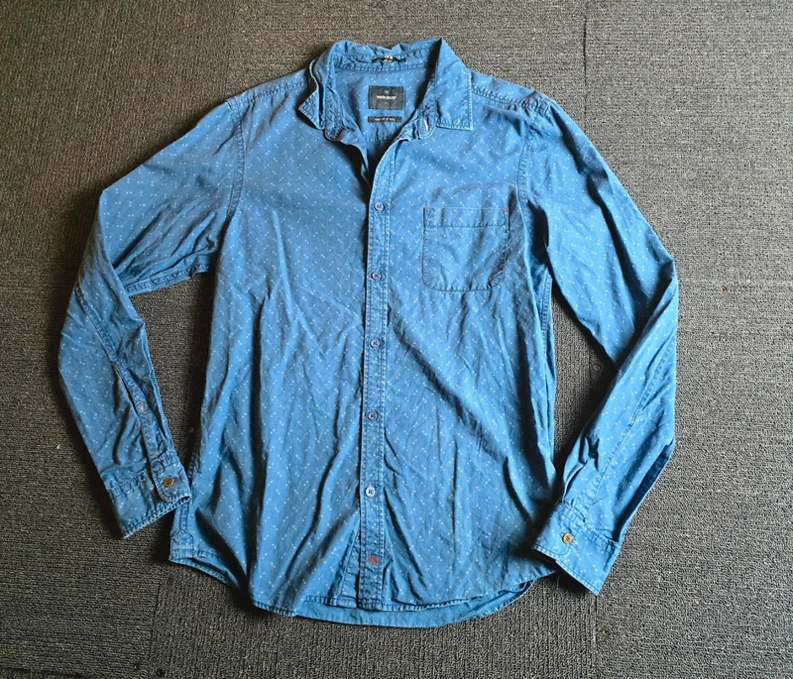 White Stuff Shirt Blue Size Small Patterned Long Sleeved Smart Causal Mens