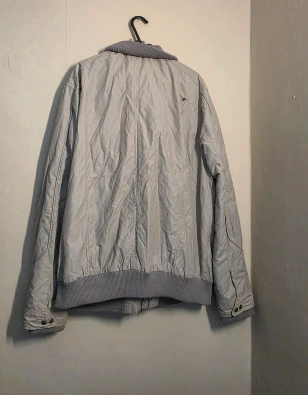 Riv SD Men's Light Grey Lightweight Zip-Up Jacket Size XL