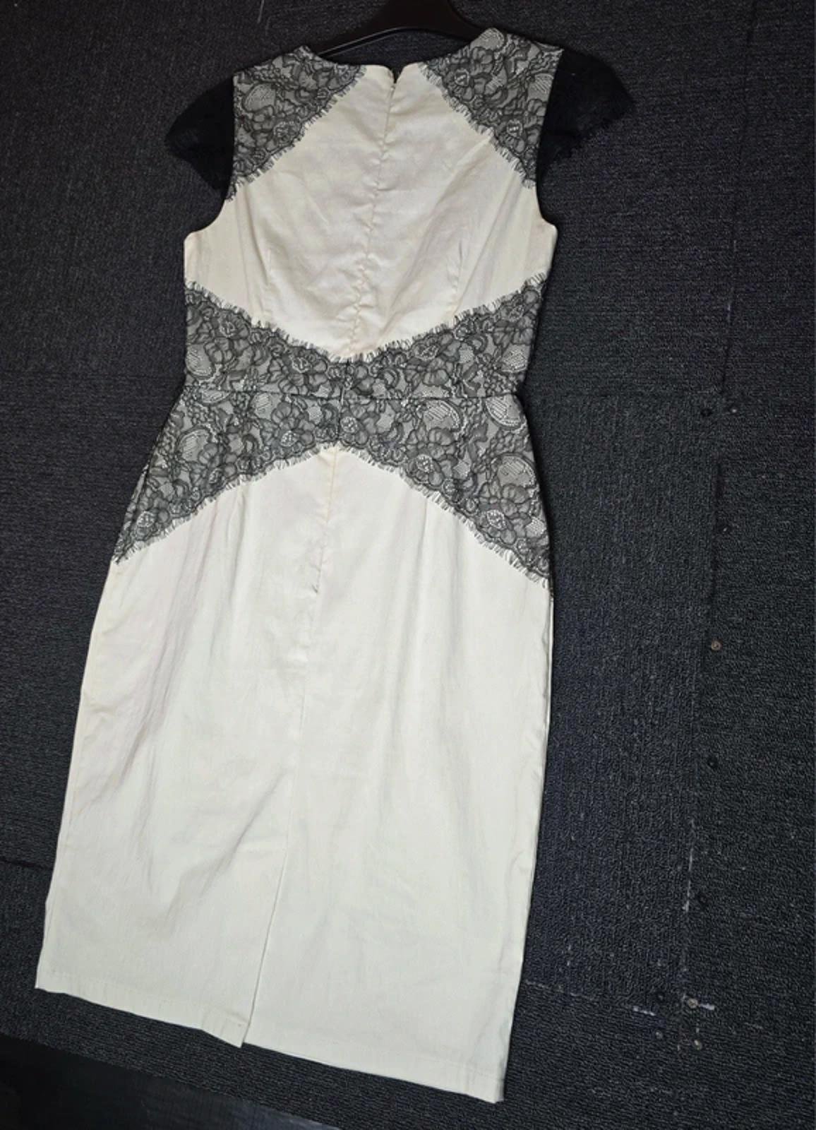 Paper Dolls Dress White Black Lace Size 14 A-line Occasion New