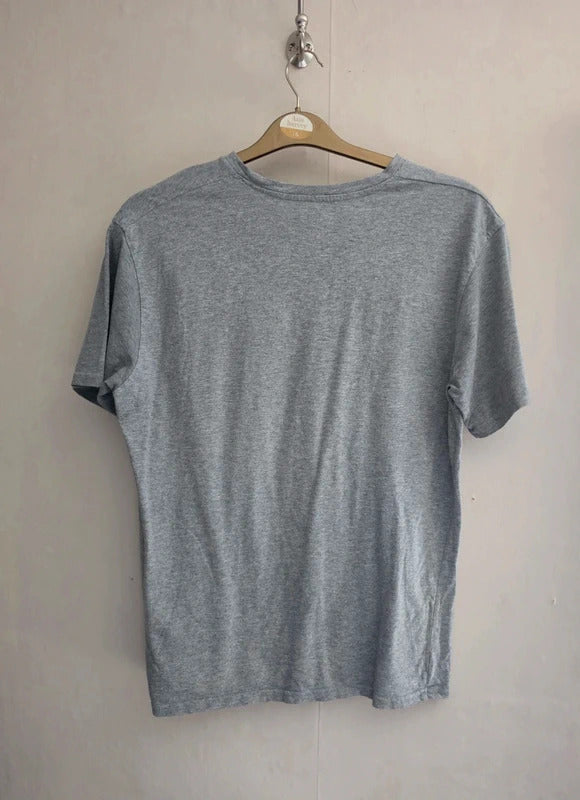 Tom Tailor Men's Grey Graphic Short-Sleeved T-Shirt Size L