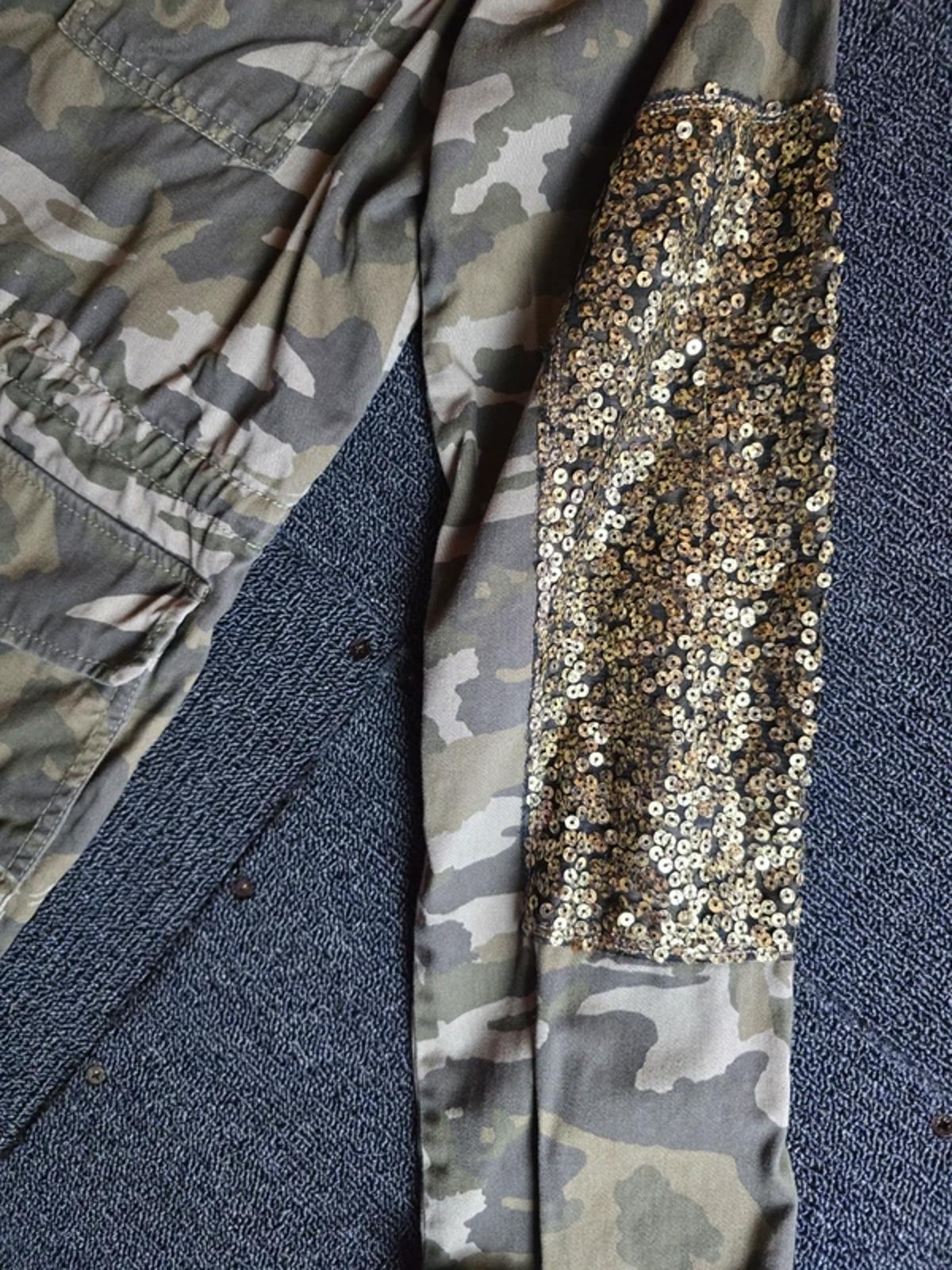 Next Camouflage Utility Jacket with Sequin Sleeves Size 12