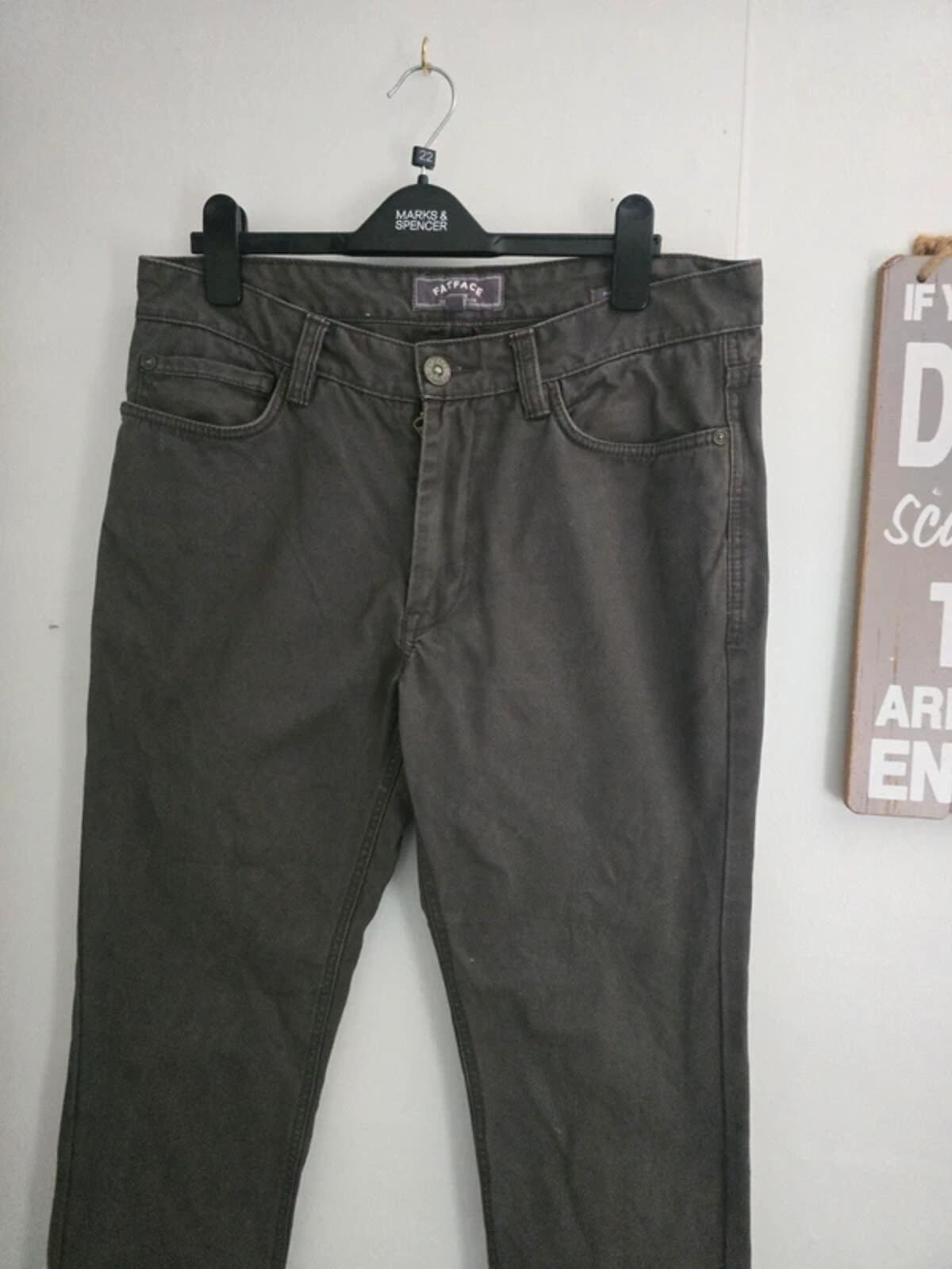 FatFace Mens Grey Slim Leg Cotton Jeans Size 32 Reg