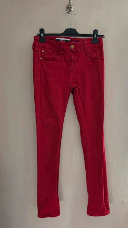 Jasper Conran Red Mid Rise Skinny Jeans Size 8
