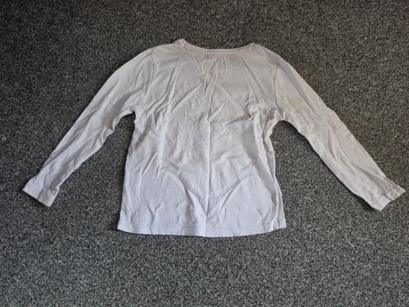 Primark Girls White Butterfly Print Long Sleeve T-Shirt – Age 2–3 Years