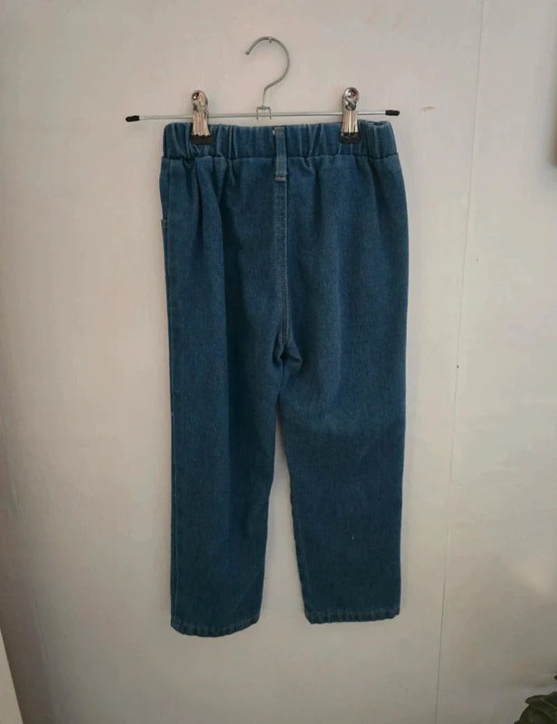 PatPat Girls' Denim Blue Easy-On Jeans Age 4-5 Years