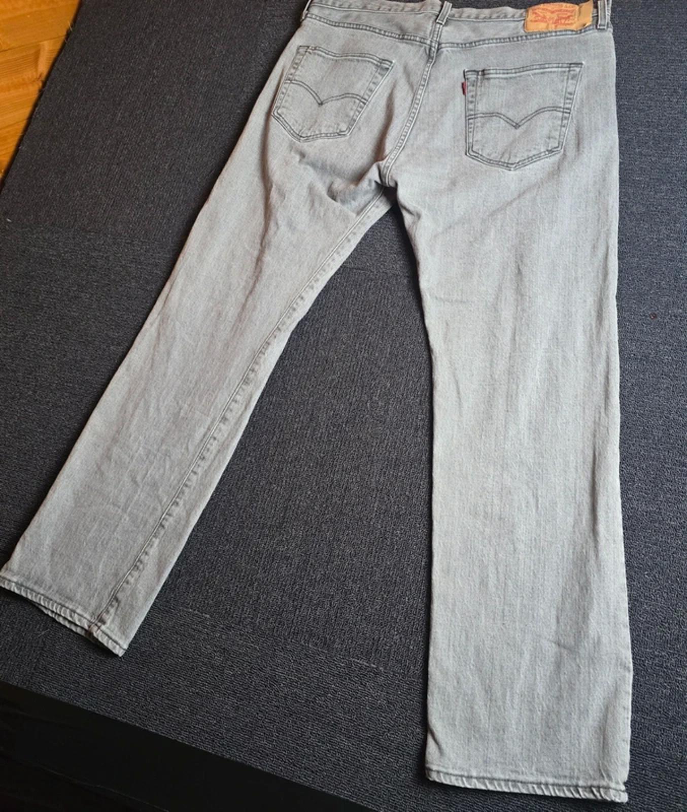 Vintage Levi’s 501 Grey Straight Leg Jeans Mens W36 L30