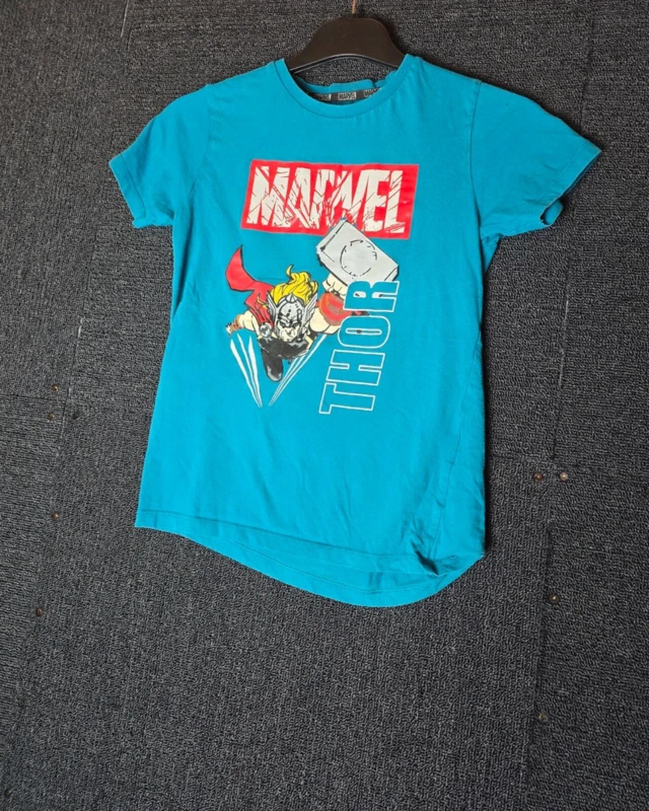 Primark Marvel teal short sleeved t-shirt 7/8 years boys