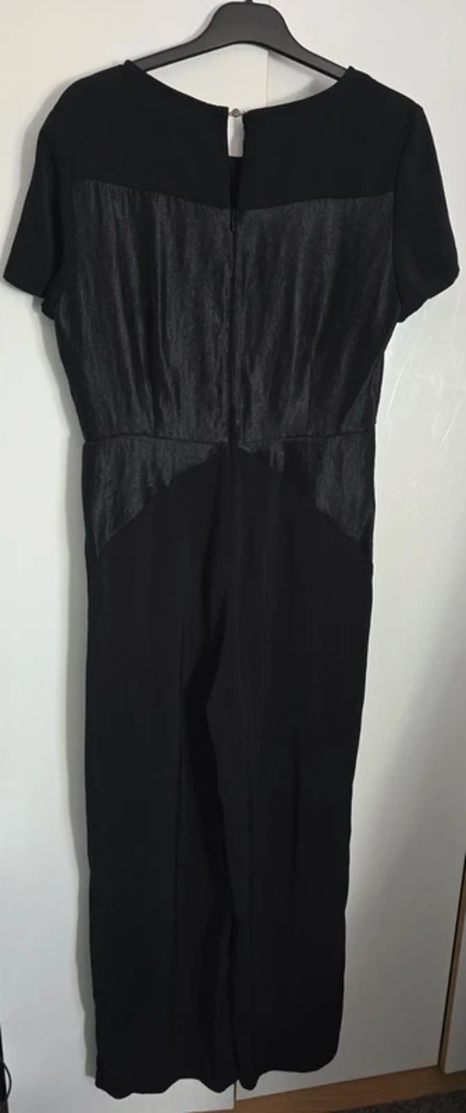 M&S Jumpsuit Black Size 12Reg Short Sleeved Flared Weekend