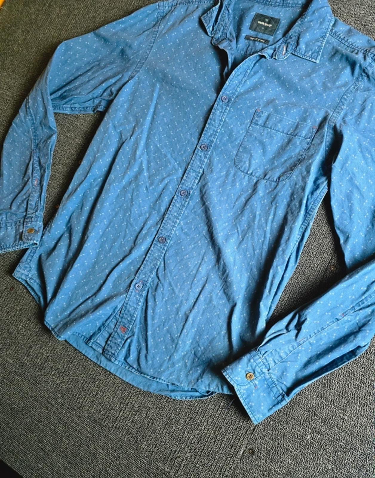 White Stuff Shirt Blue Size Small Patterned Long Sleeved Smart Causal Mens