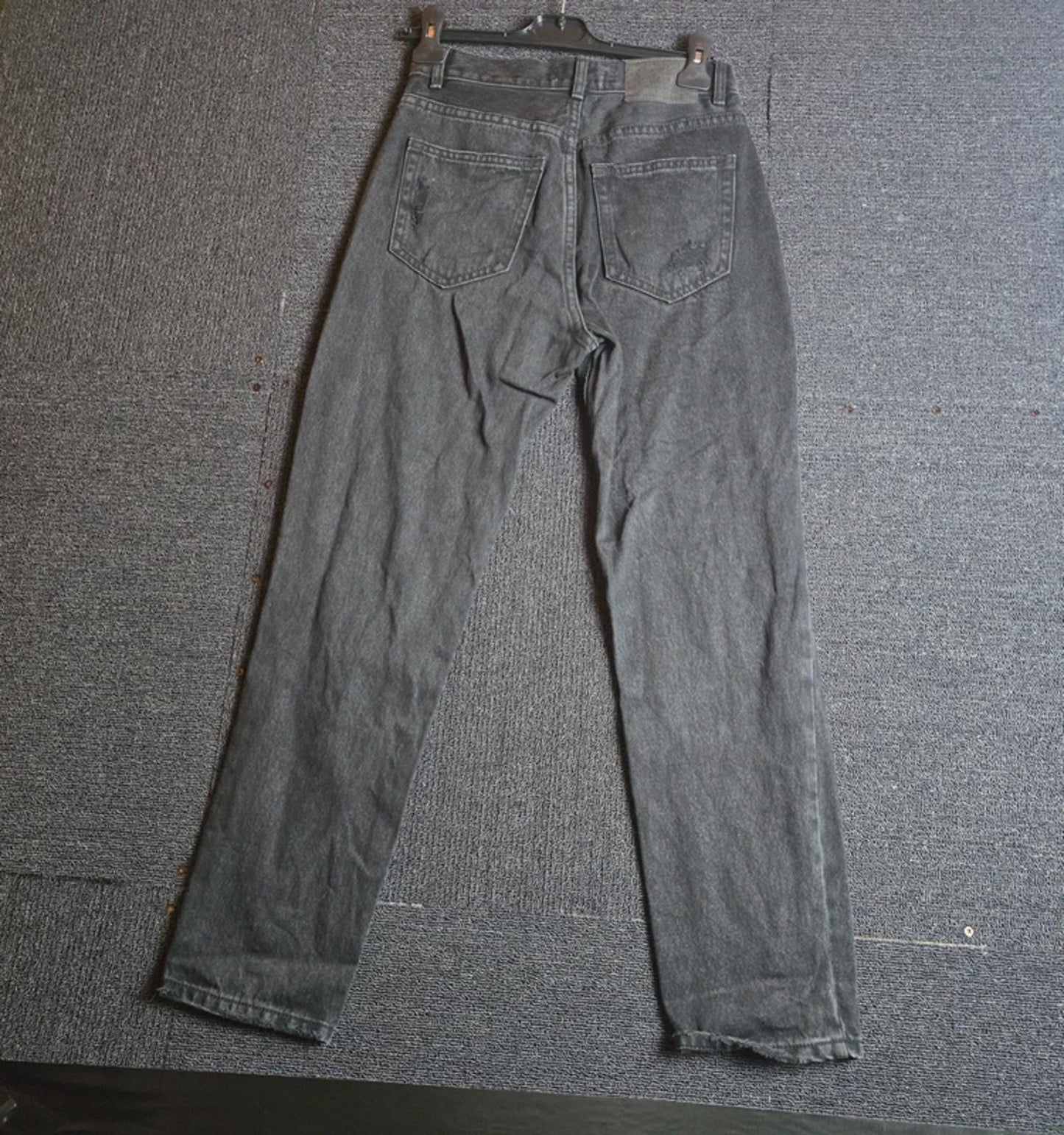 Pull & Bear Black Ripped High Waisted Jeans Size 8 Slim Leg