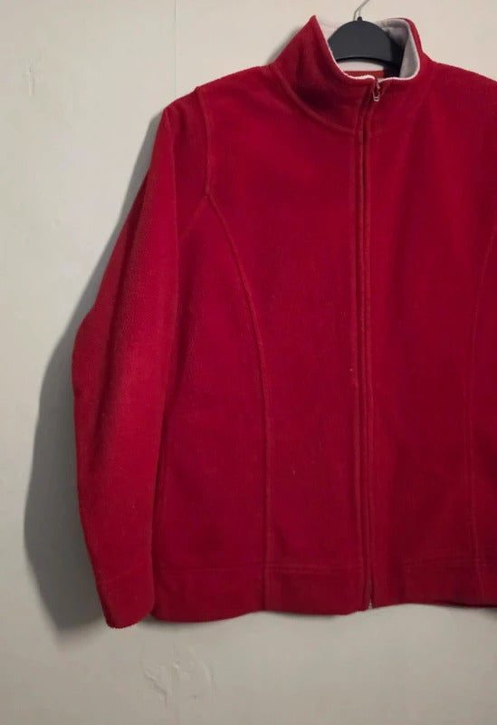 EWM Red Full Zip Fleece Jacket – Women's Size 14–16