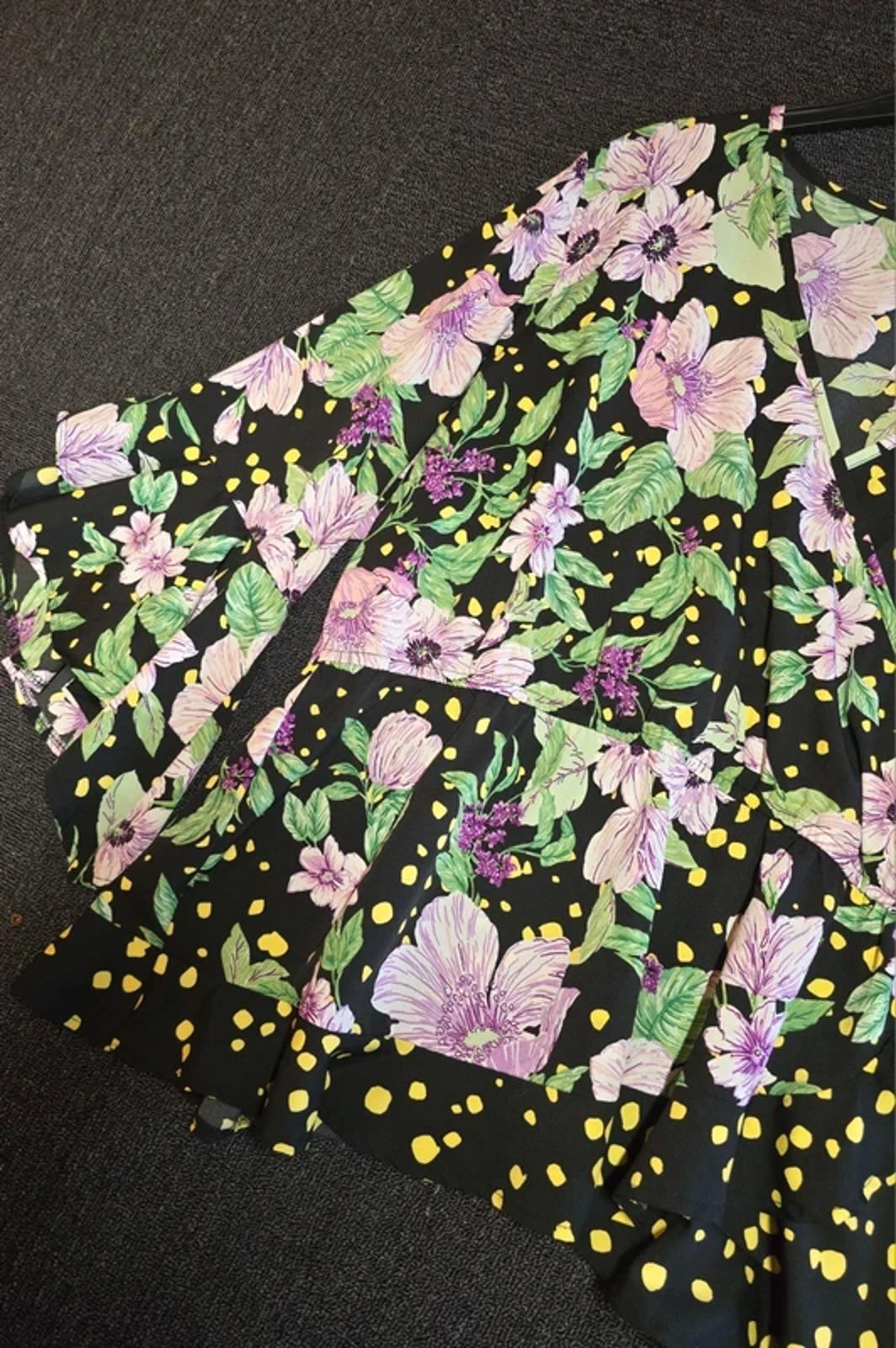 Simply Be Peplum Top Multicoloured Size 22 Floral Flared Weekend