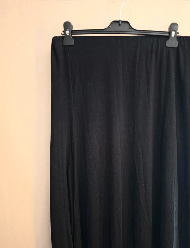 Bonprix Black Flared Stretchy Maxi Skirt Medium Size  14-16