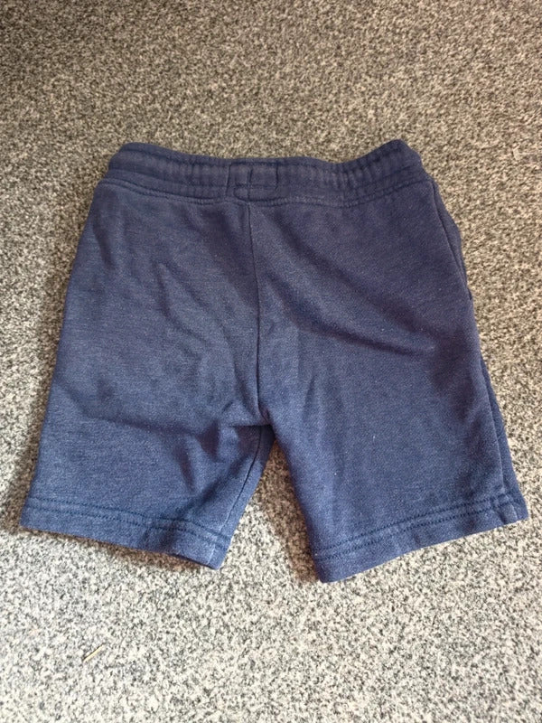 Primark Boys Navy Blue Sweat Jersey Shorts Elasticated Drawstring Waist Age 3-4 Years