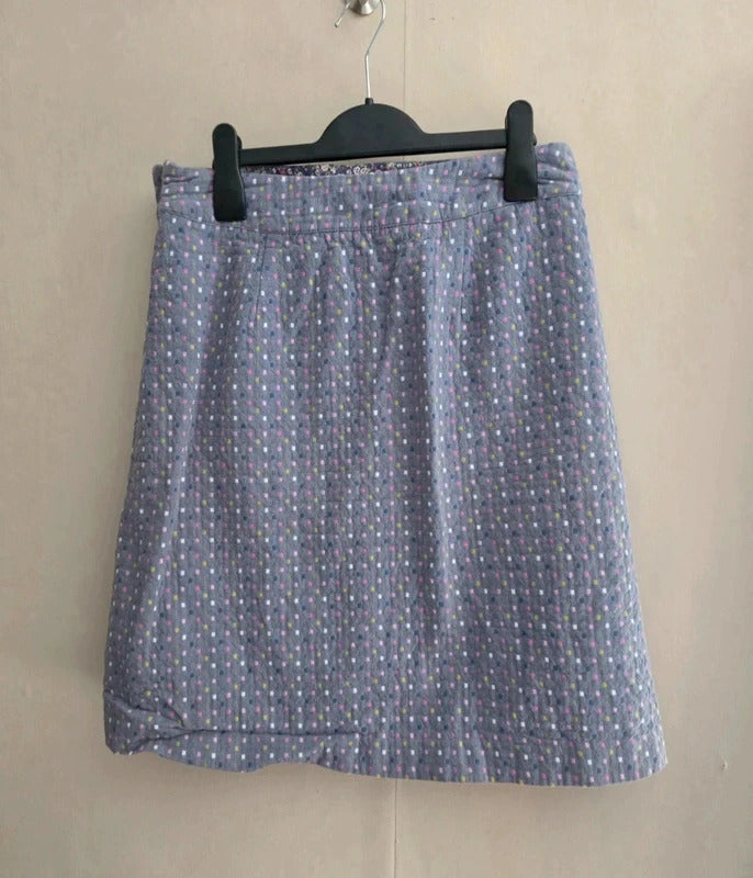 White Stuff  Lilac Multicoloured Patterned A-Line Knee-Length Skirt Size 10