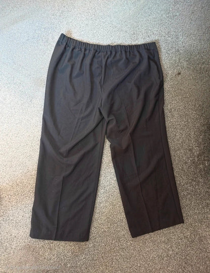 Avenue Women's Black Straight Leg Tummy Control Trousers Size 22 NWT