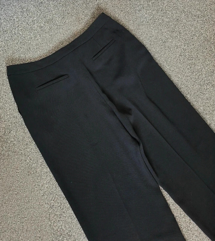 Hobbs Black High Waisted Bootcut Work Trousers Size 16