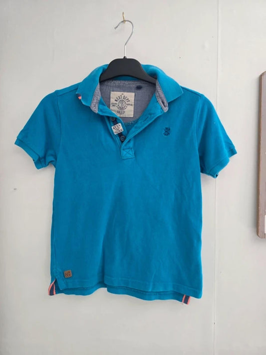 Next Boys Blue Polo Top - Age 7 Years