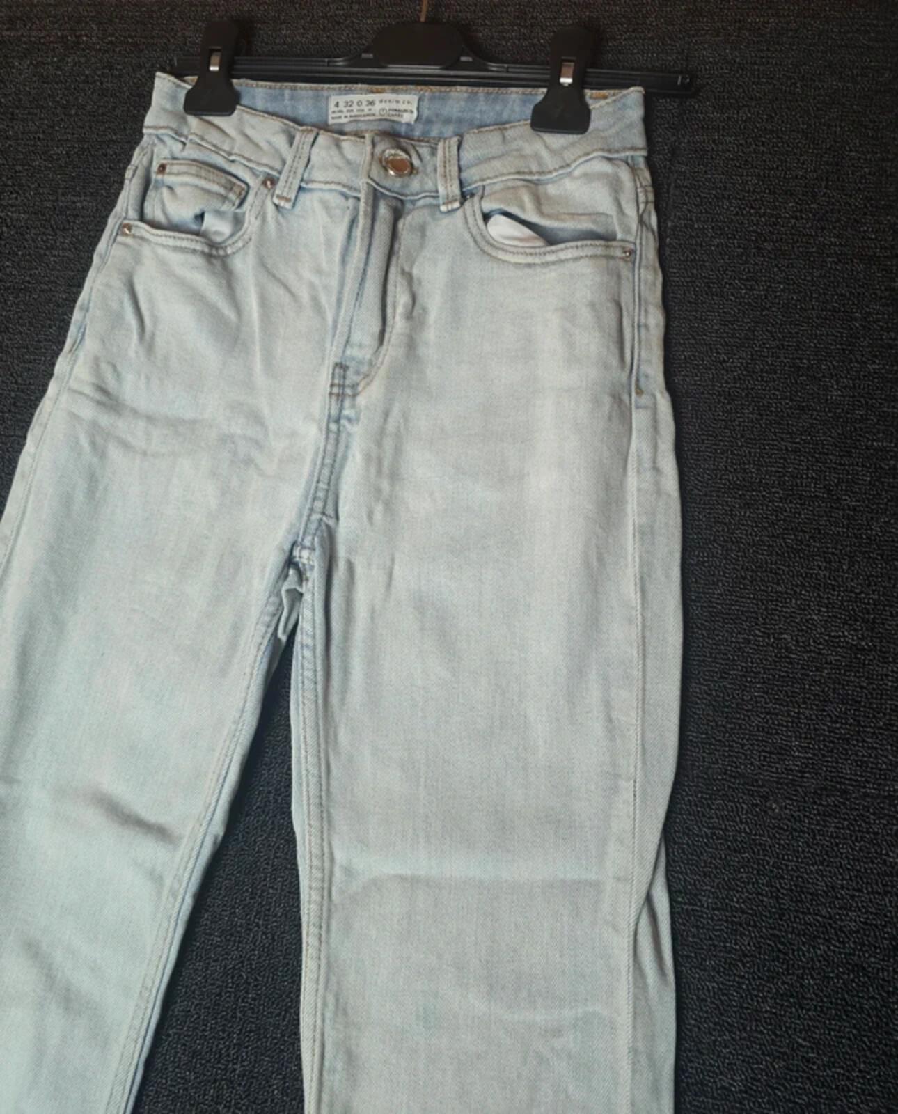Primark slim leg light blue high waisted jeans size 4