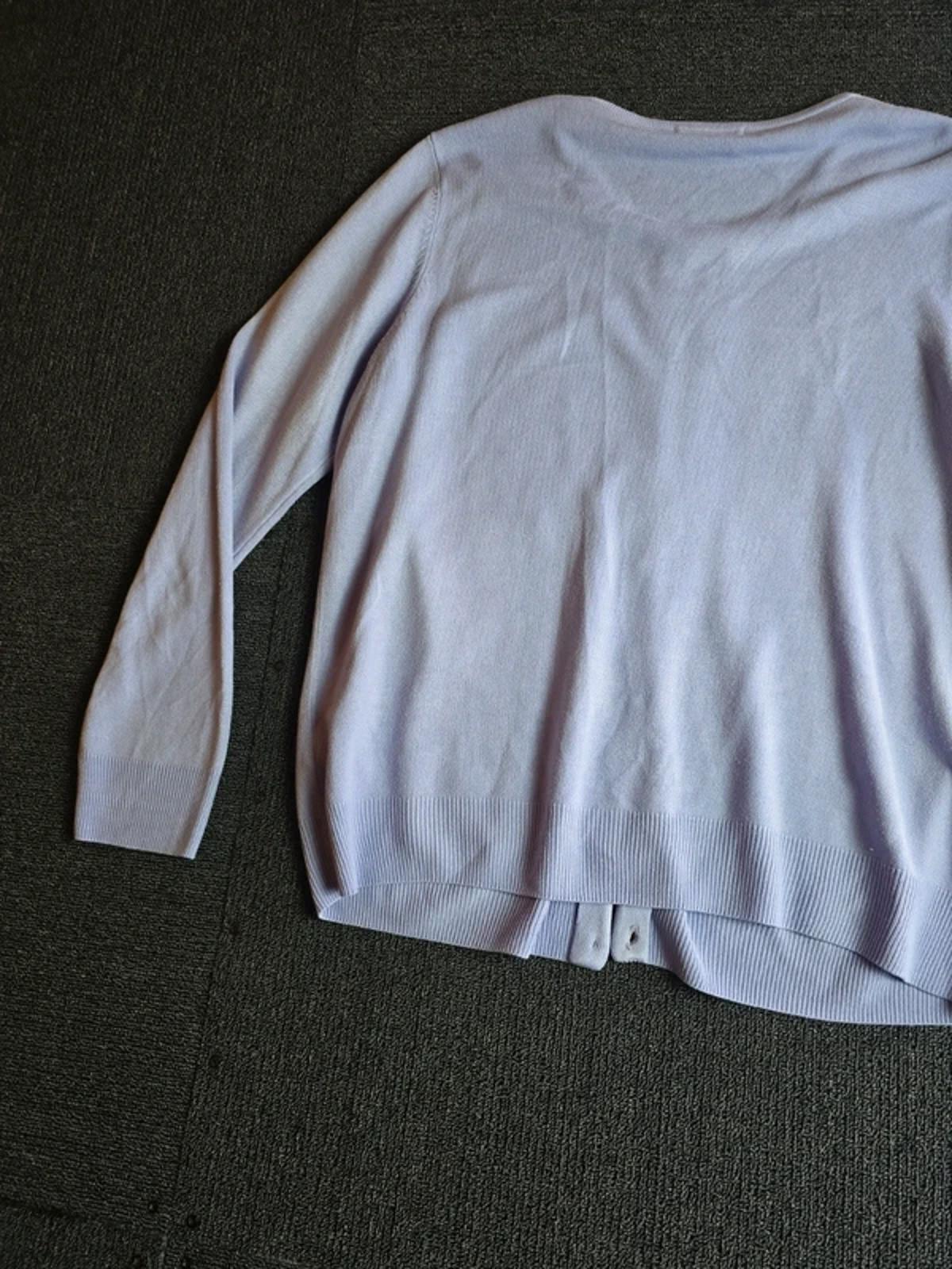 Marks & Spencer Lilac Cardigan Size 16 Classic Button Up Lightweight Knit